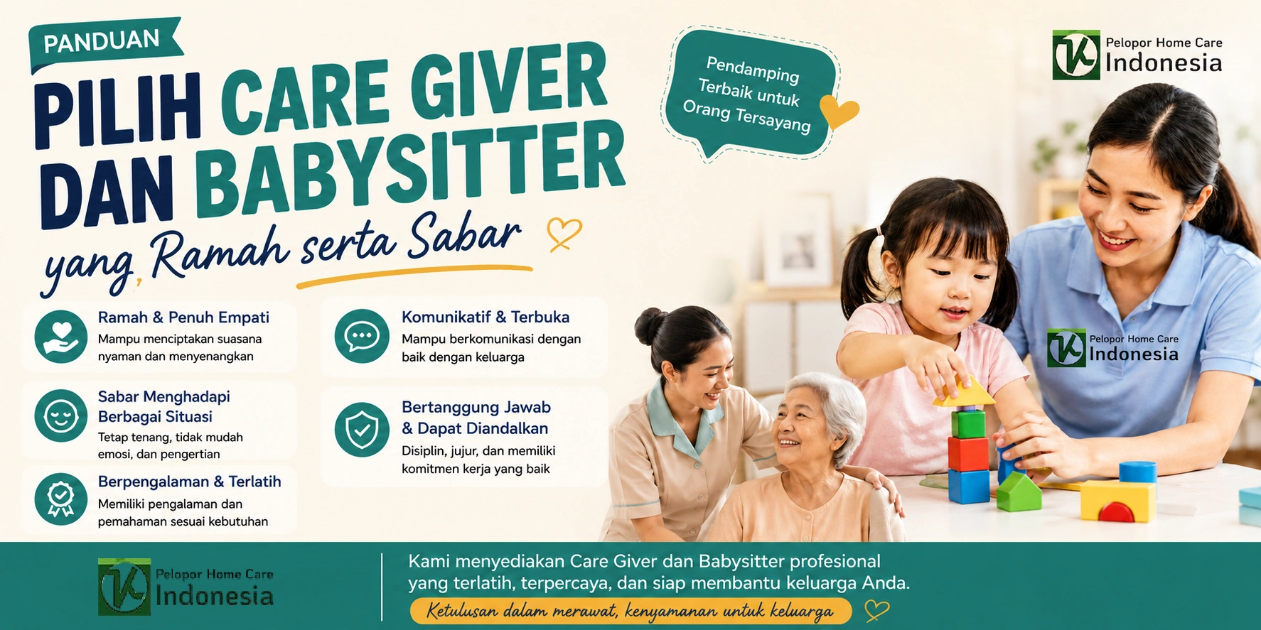Panduan Pilih Care Giver Dan Babysitter Yang Ramah Serta Sabar 1 Panduan Pilih CareGiver Dan BabySitter Yang Ramah Serta Sabar !